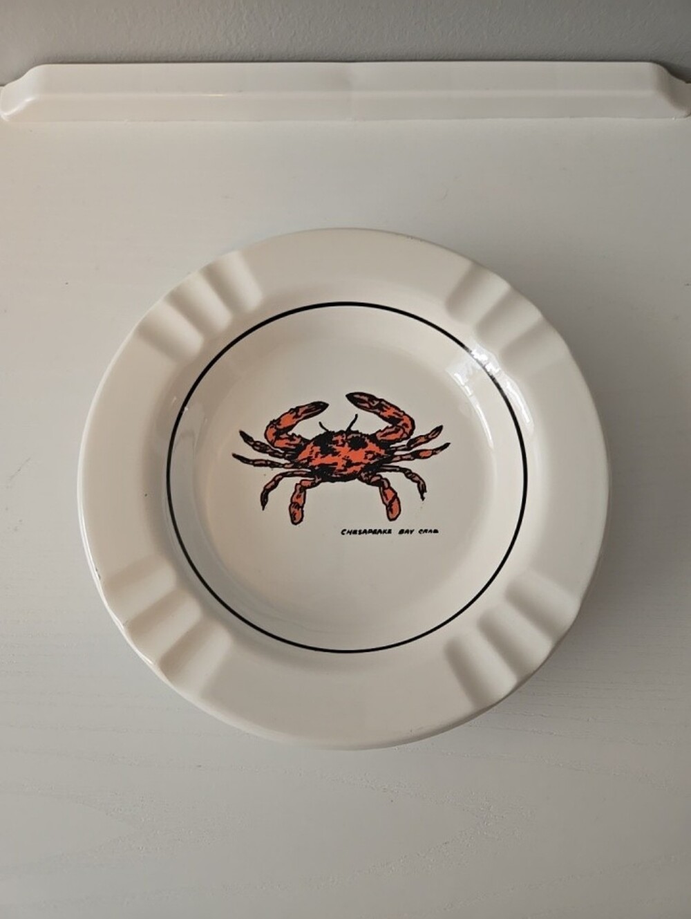 Vintage Chesapeake Bay Crab Ashtray By Conrad Crafters Wheeling W, VA.